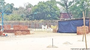 মেলার জন্য মাঠে চলছে অবকাঠামো নির্মাণ
